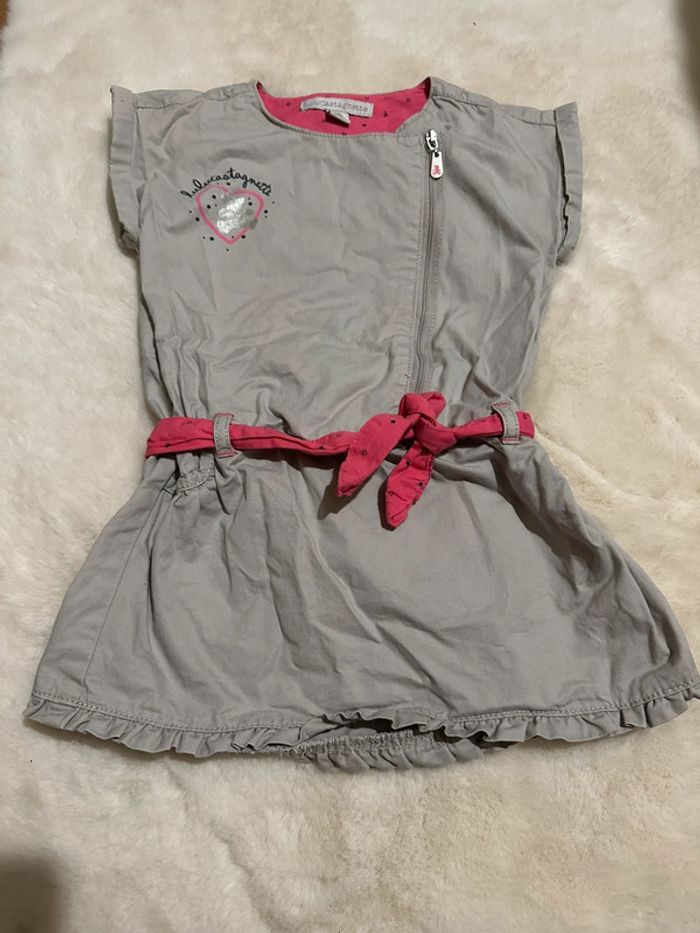 Robe fille lulu castagnette 3 ans 36 mois grise