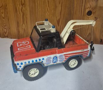Jouet ancien en métal camion dépanneuse à friction joustra vintage