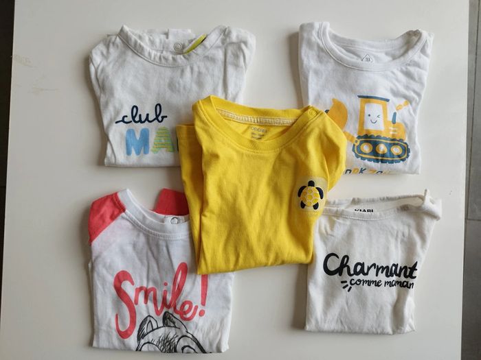 Lot tee-shirt bébé garçon 18 mois - photo numéro 2
