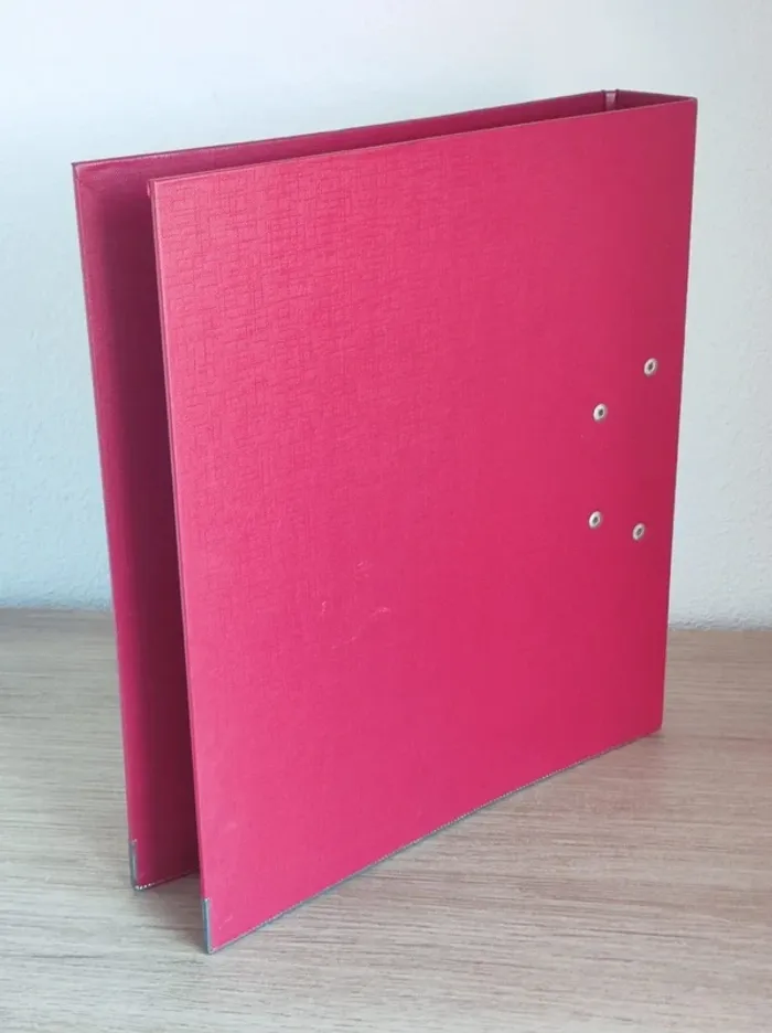 Classeur à levier carton rouge bordeaux - A4 / Dos 50mm - photo numéro 2