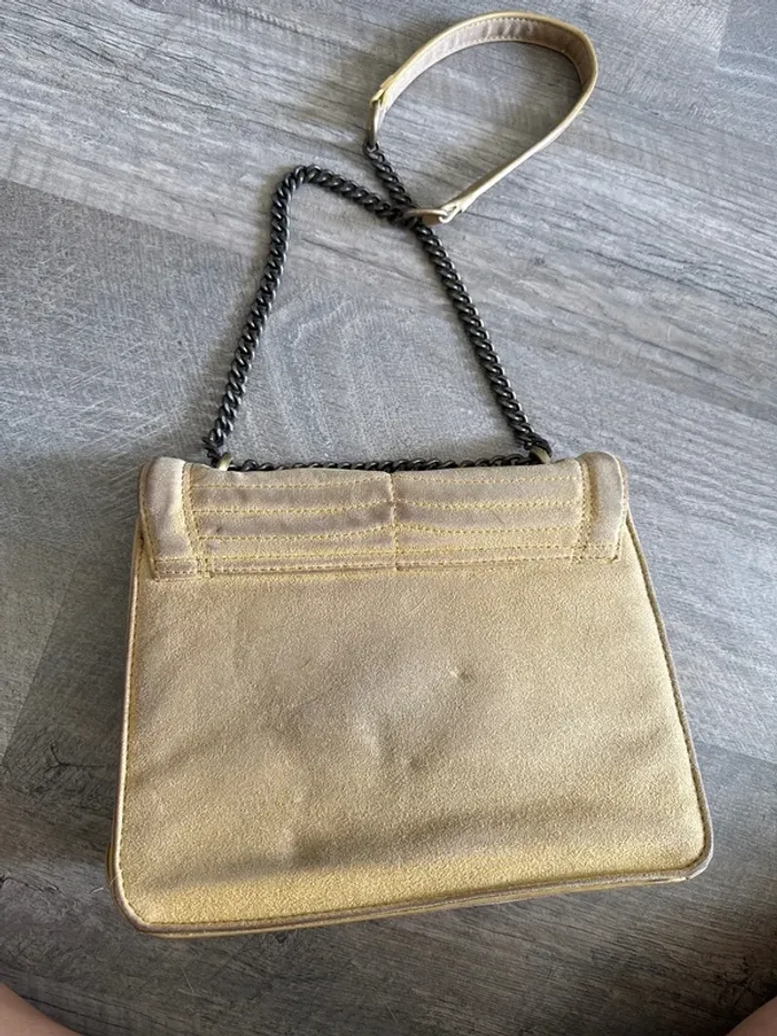 Sac vieux jaune bandoulière - photo numéro 3