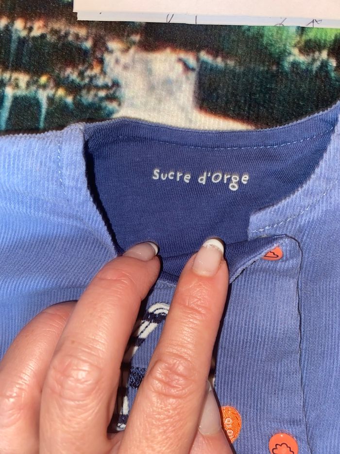 Robe Sucre d’Orge – 6 mois – Velours hiver/demi-saison - photo numéro 3