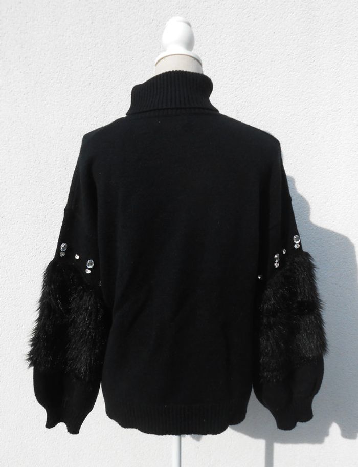 Pull à col roulé noir - photo numéro 3