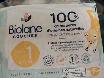 Couche biolane taille 1