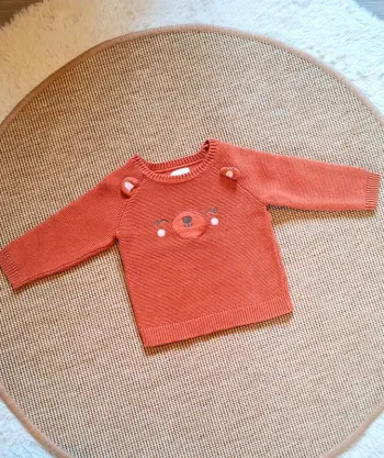 Sublime pull en maille mixte taille 12M comme neuf