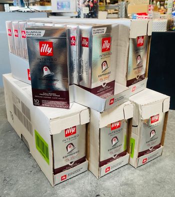 Café illy intenso 5 ramettes de 10 paquets de 10 capsules (compatible Nespresso)
