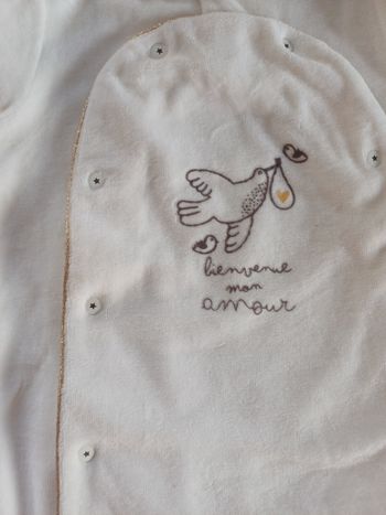 Dors bien / pyjama / grenouillère en velours, TAO, 6 mois, très bon état, comme neuf, ouverture sur le devant