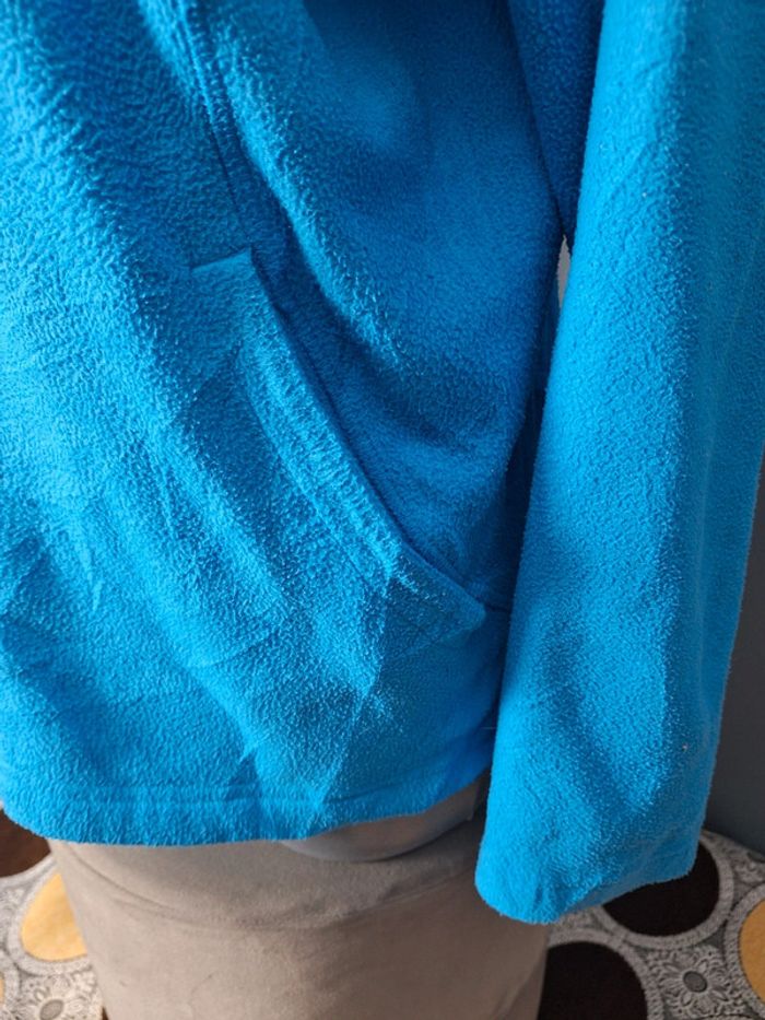 Polaire légère zippée the north face bleu femme - taille 2XL - brodé - photo numéro 4