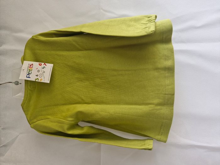 T-shirt manches longues 2 ans La Compagnie des Petits Vert Licorne fleurs - photo numéro 5