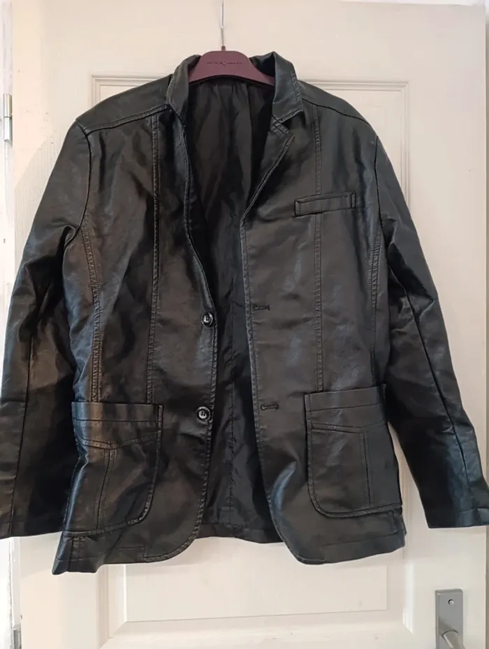 Veste mixte simili cuir taille L