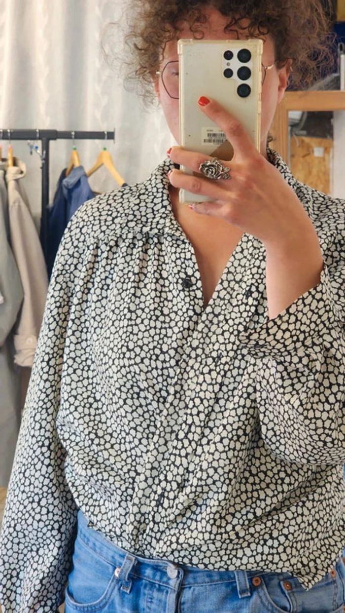 Adorable blouse à fleurs fluide vintage 80s - photo numéro 6