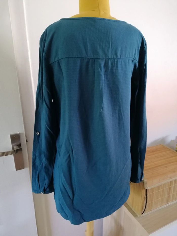Blouse etam bleu canard - photo numéro 2