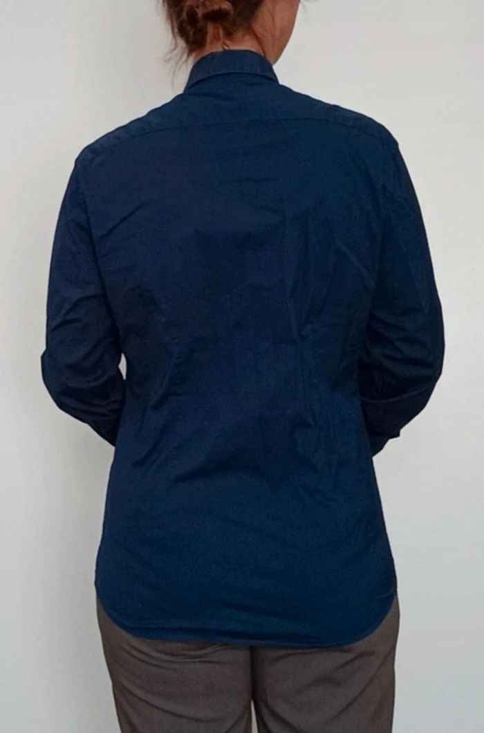 Chemise manches longues hommes marine taille L - photo numéro 5