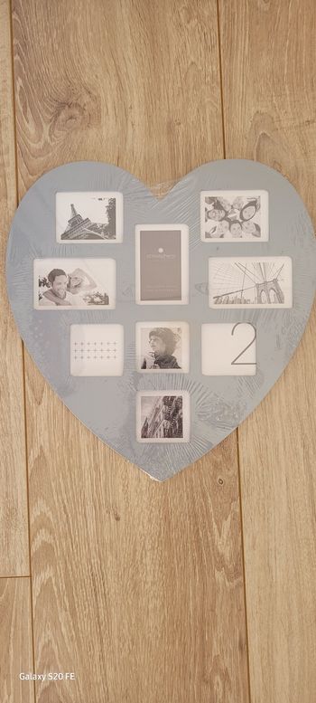 petit Pèle mêle forme ❤️ Cœur gris neuf