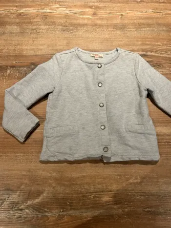 Gilet gris pailletée 4 ans