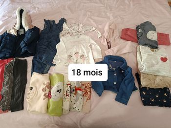 Lot vêtements fille 18 mois 