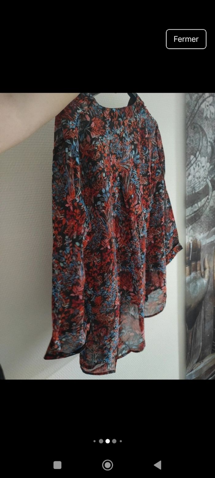 Blouse en voile imprimée Cache Cache taille 38 - photo numéro 4