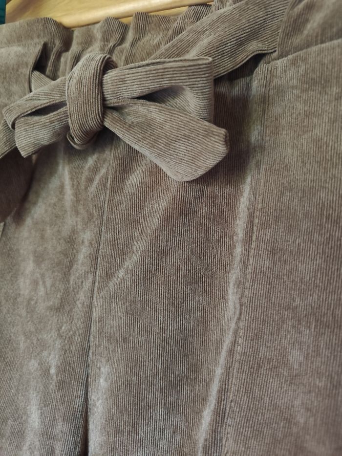 Pantalon marron velours côtelé - photo numéro 2