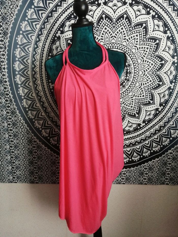 Robe de plage rose fluide Tissaia – Style paréo, taille unique, été / vacances - photo numéro 5