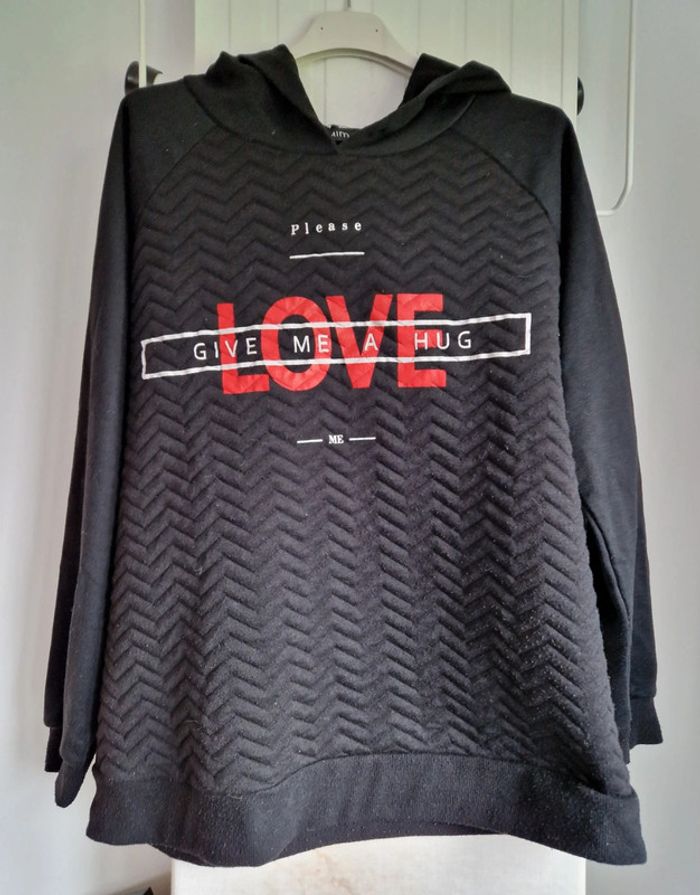 Sweat femme mim noir love XL