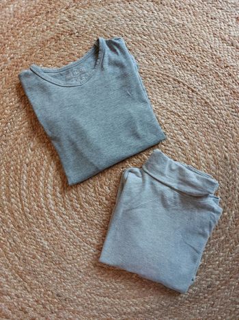 Lot de 2 T-shirts manches longues gris 6 ans garçon