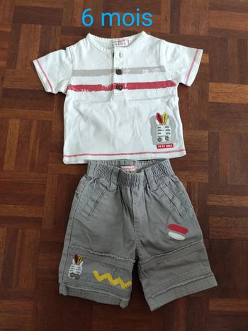 Ensemble short t-shirt 6 mois