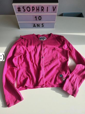 Gilet rose sergent major 10 ans