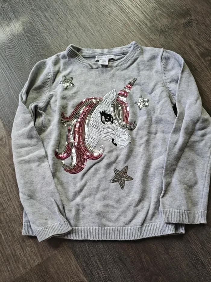 Pull licorne 4-5 ans