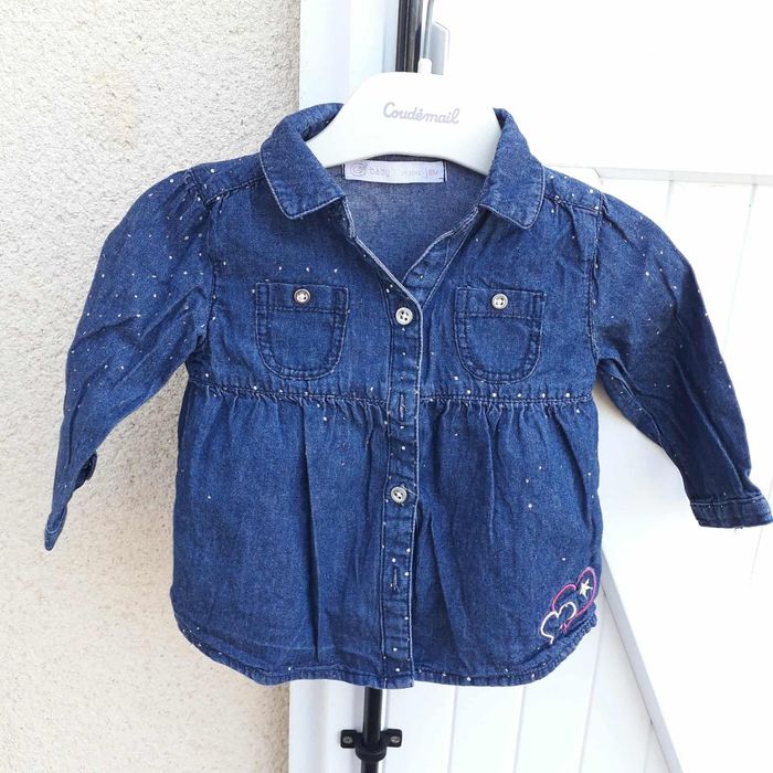 Chemise jeans bb filles  6 mois gémo