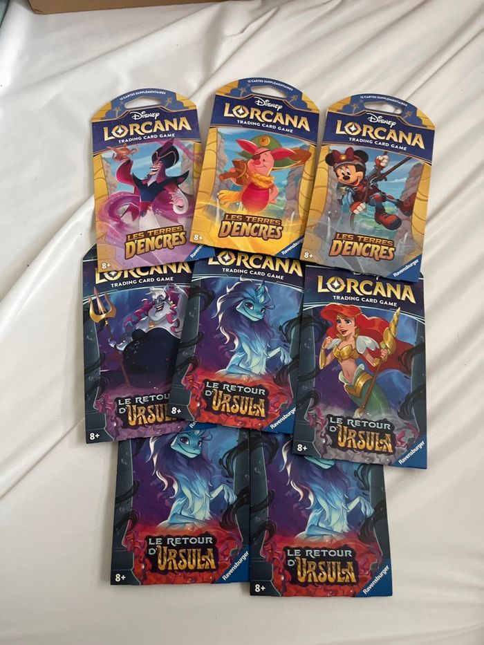 Lorcana booster blister terres d’encres retour Ursula chapitre 3 et 4 artset