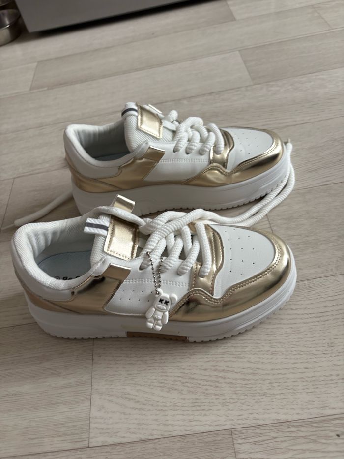 Basket blanc / doré - photo numéro 8