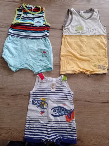Lot 3 combishorts 12 mois