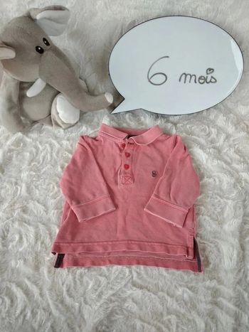 Polo manches longues Garçon 6 mois Obaïbi 100% coton