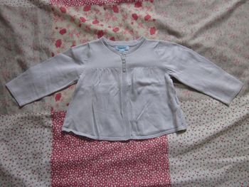 Gilet coton gris 12 mois