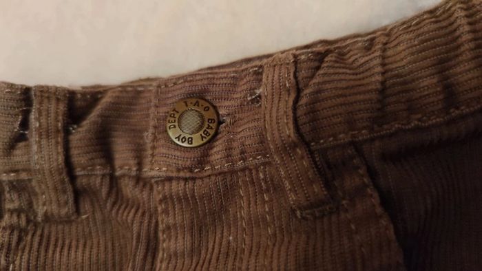 Pantalon velours côtelé marron T. 6 mois Tape À L'Oeil 💮 55% Polyester 45% Coton - photo numéro 8