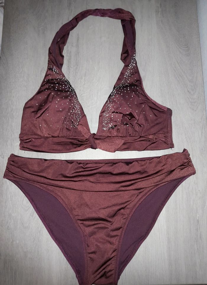 Maillot de bain prune triangle - photo numéro 2