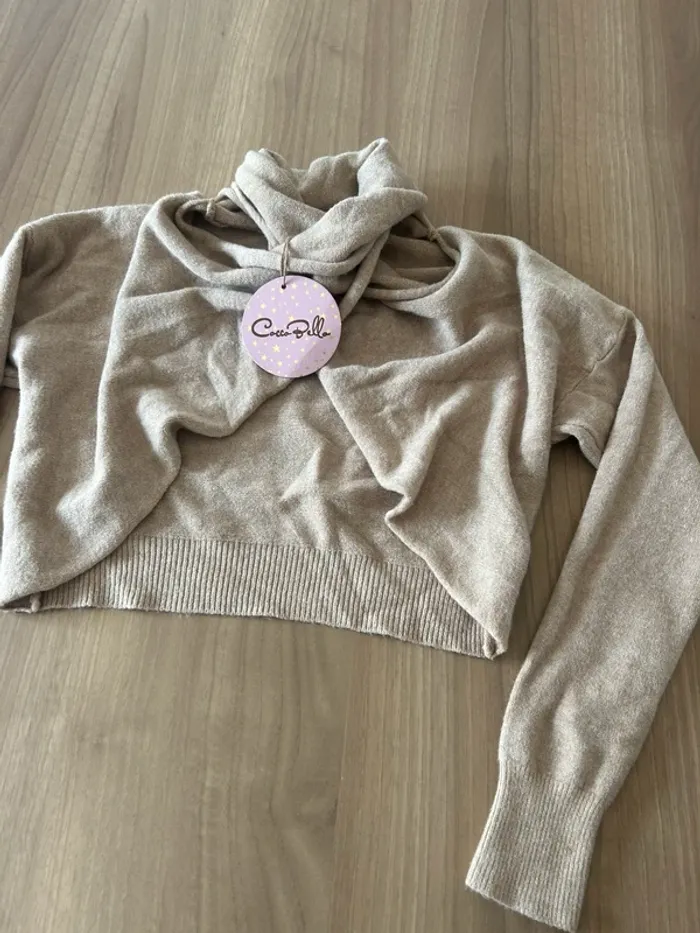 Pull court beige taille S/M - photo numéro 2