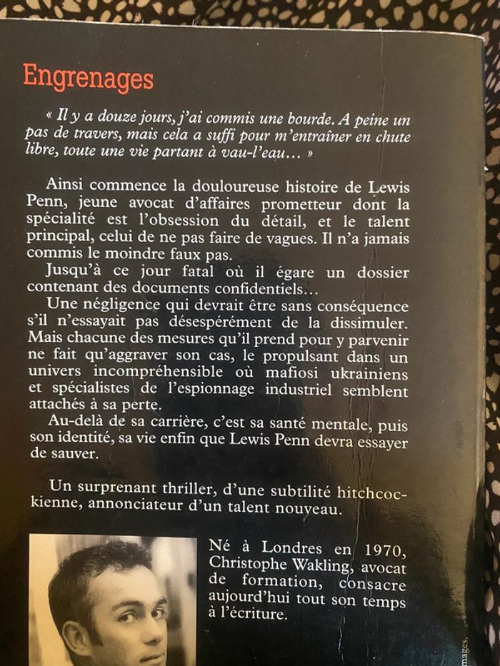 Livre Engrenages - Sang d’encre Christopher Wakling - photo numéro 3