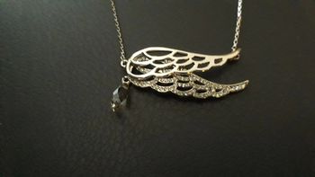 Collier ailes et cristal - neuf