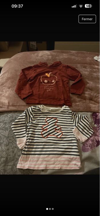 2 pull fin taille 24 mois , très bon état 