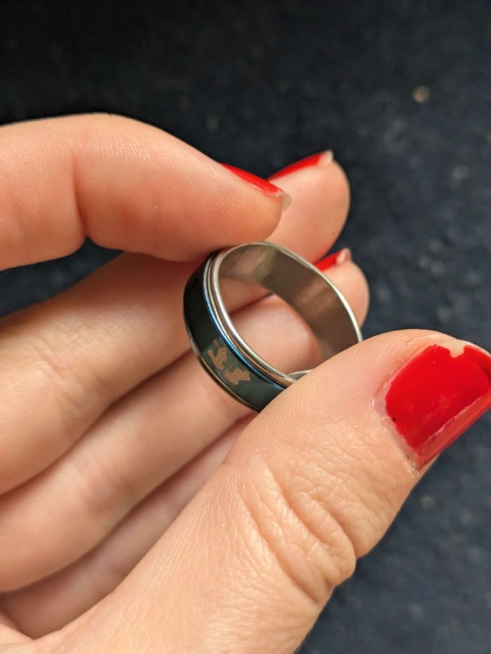 Bague en acier anti stress - photo numéro 2