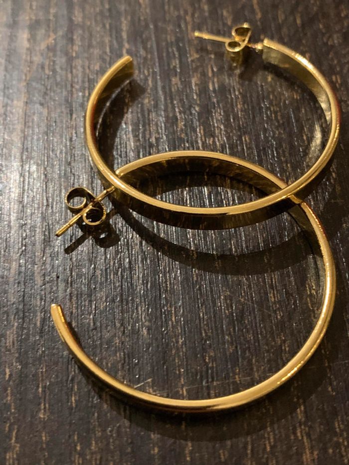 Boucles d'oreilles acier