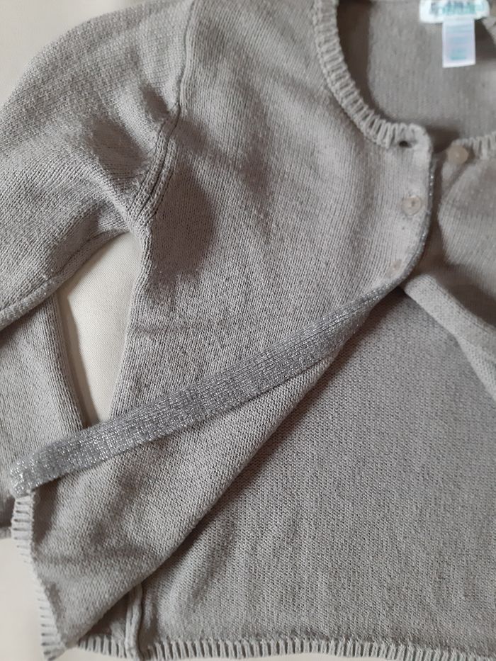 gilet chaud gris fille - lapin - obaïbi - 3 ans - photo numéro 4