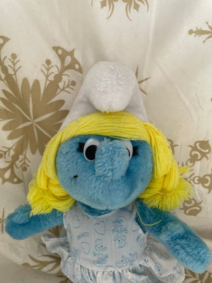 Peluche Schtroumpfette vintage 1983 - photo numéro 3