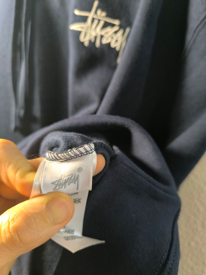 hoodie rework stussy style bleu marine très bon état taille  XL - photo numéro 8