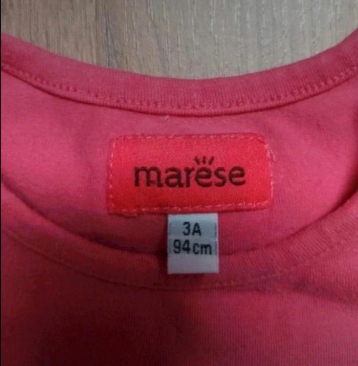 T-shirt manches longues rose à motif – Marèse – Taille 3 ans - photo numéro 3