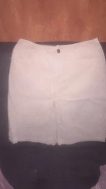Jupe velour beige