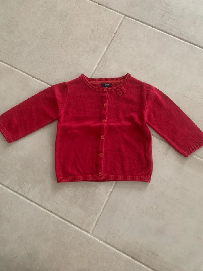 Gilet rouge kiabi 72 cm