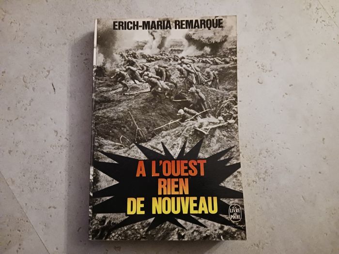 livre A l'ouest rien de nouveau Erich Maria Remarque