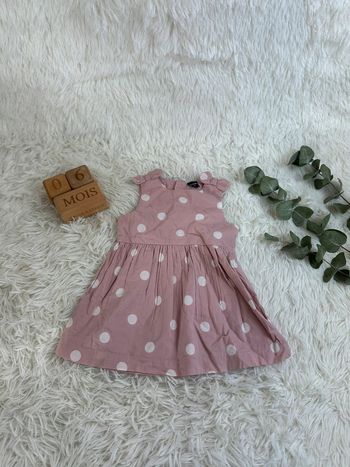 Robe à pois Kiabi taille 6 mois